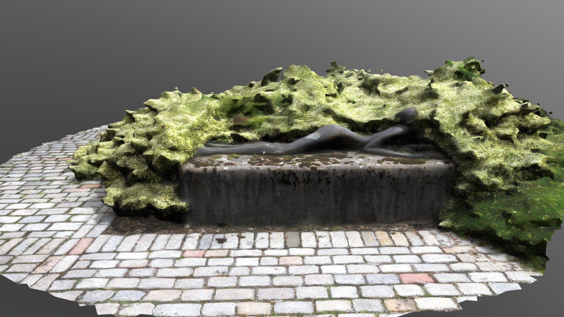 Bush with Sculpture