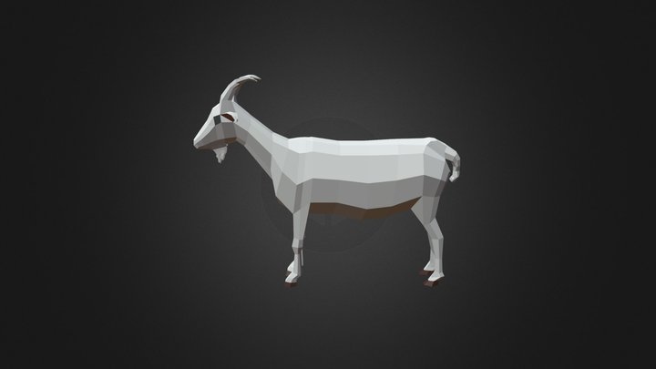 low-poly goat 3D Model