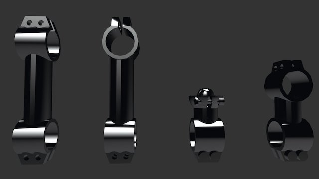 Bicycle Grip Mount 3D Print 3D Model