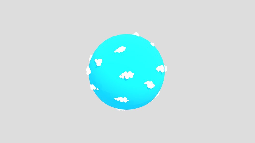 Stylized Cartoon Planet Earth