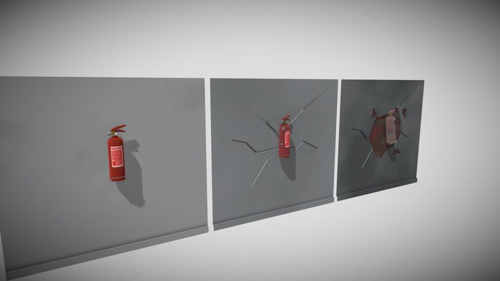 XYZ School HW Damage 3D Model