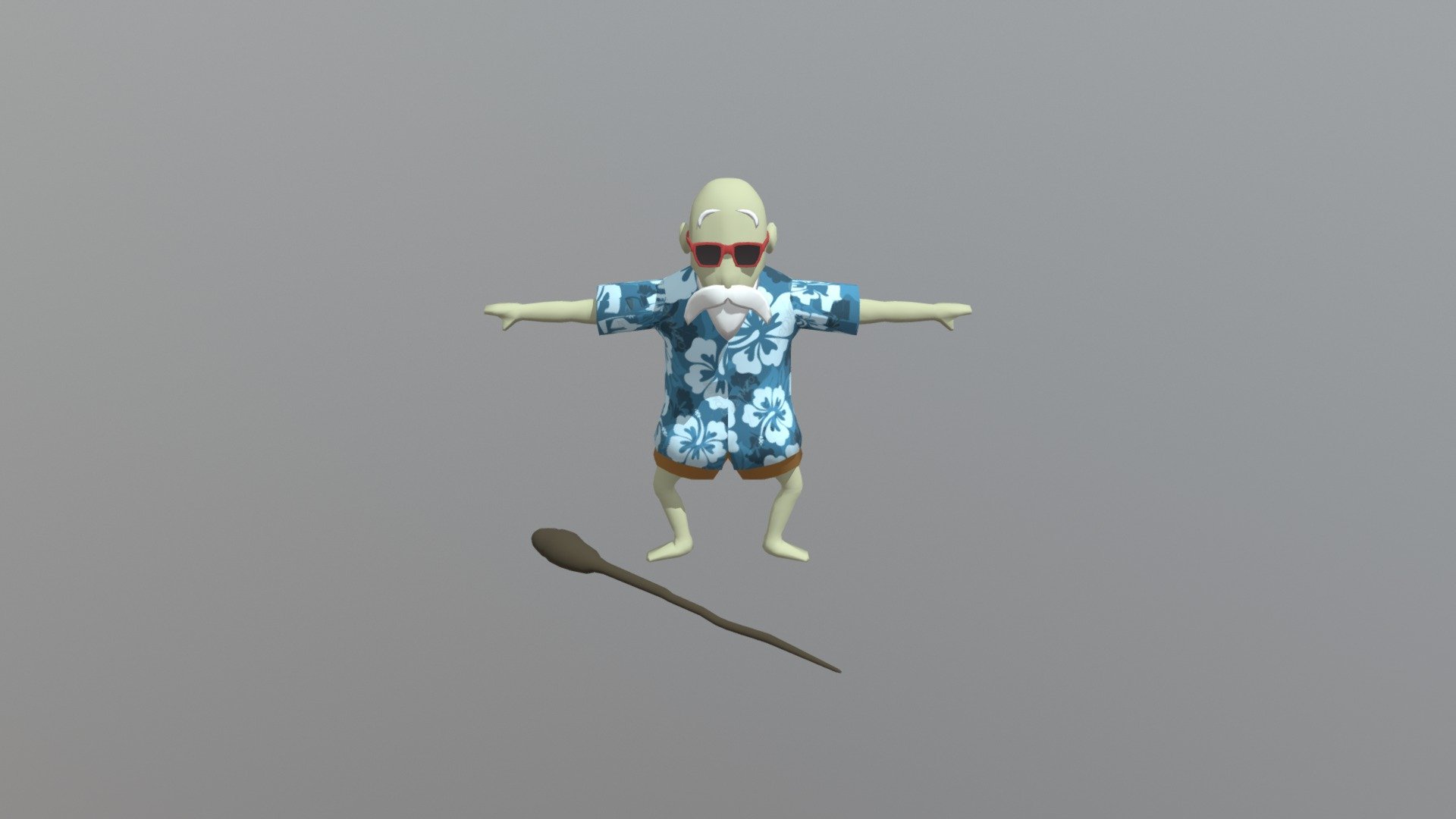 Kame Sennin Lowpoly