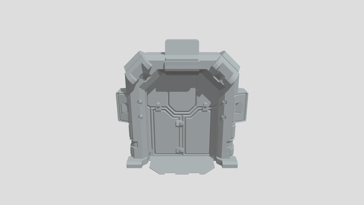 Sci-fi Door Animations 3D Model