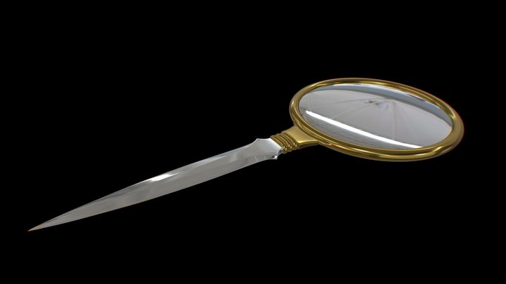 Knife and magnifier 3D Model