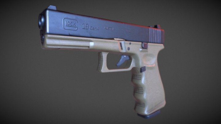 Glock_LowPoly 3D Model