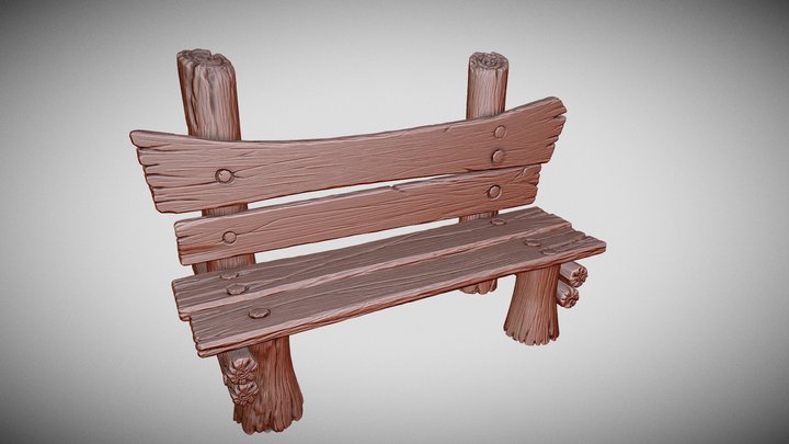 Wooden Chair 3D Model