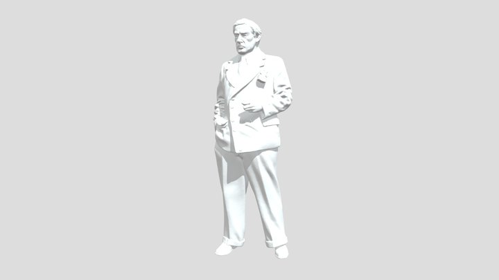 Painter standing in studio 3D Model