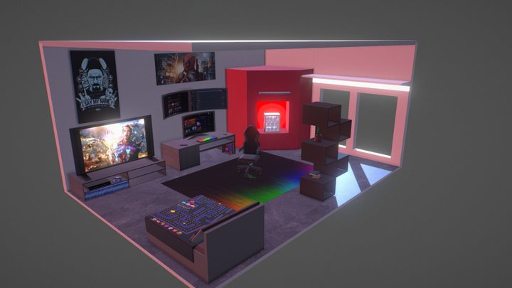 Habitación Interior 3D Model