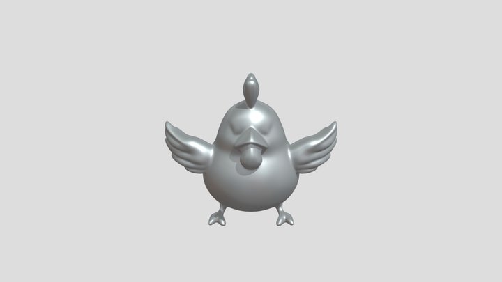 cartoon chicken figure 3D Model