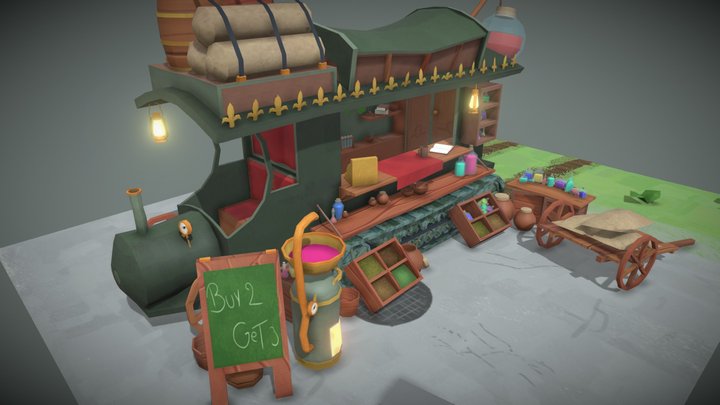 DAE Bazaar - Potion Shop 3D Model