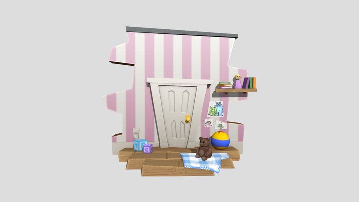 Monster Co Door 3D Model