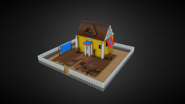 Stylized_hut_by_creative 3D Model
