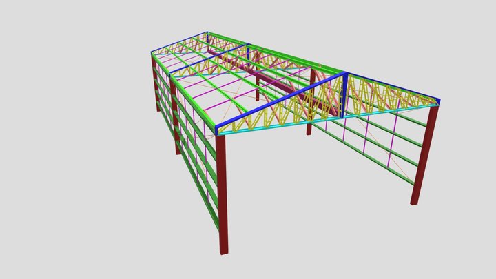 3D GALPÃO INDUSTRIAL 3D Model