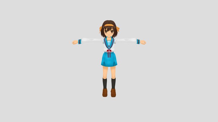 Haruhi Suzumiya 3D Model