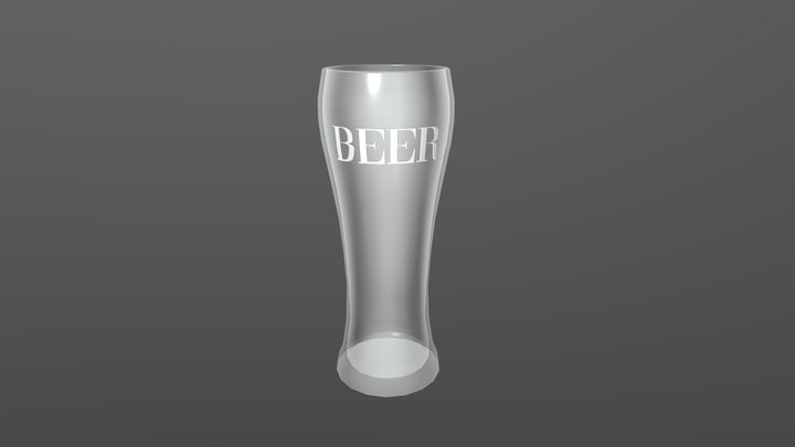 Curvy Beer Glass 3D Model