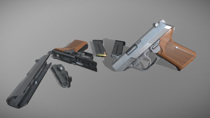 Walther P5 Compact 3D Model