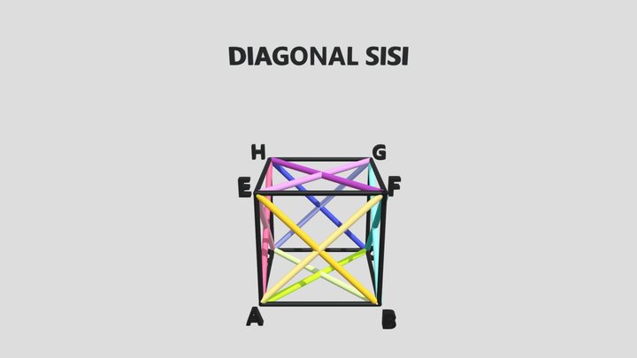 DIAGONAL SISI KUBUS 3D Model