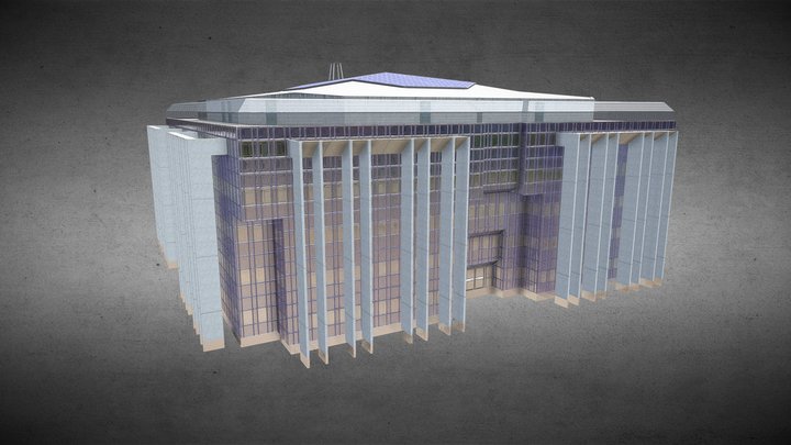 Interpol Building - LYON (France) 3D Model