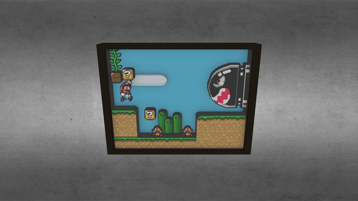 Super Mario Scene 3D 3D Model