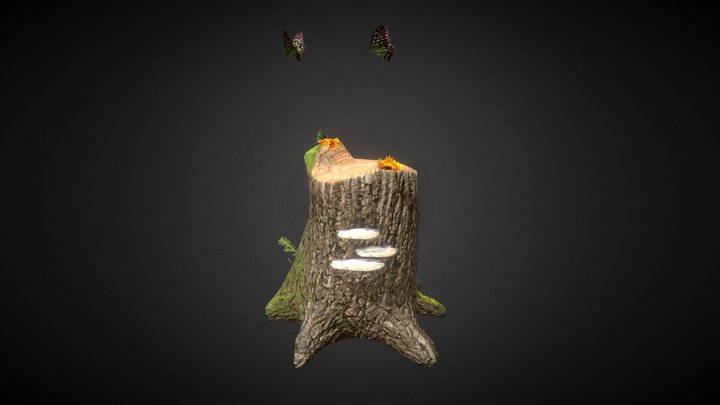 Forest Stump 3D Model