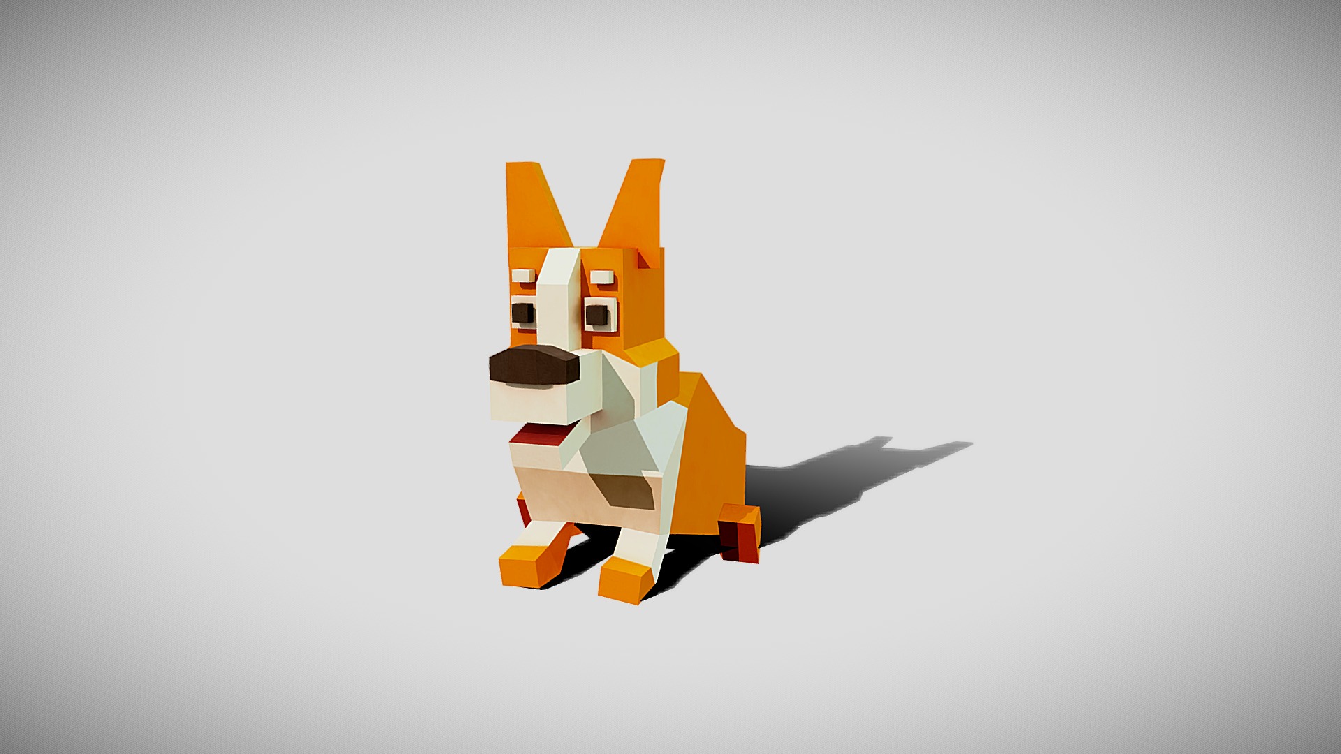 3D model Simple Corgi - This is a 3D model of the Simple Corgi. The 3D model is about a toy on a white background.