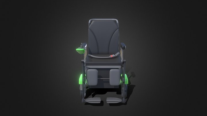Electric Powered Motorized Wheelchair 3D Model