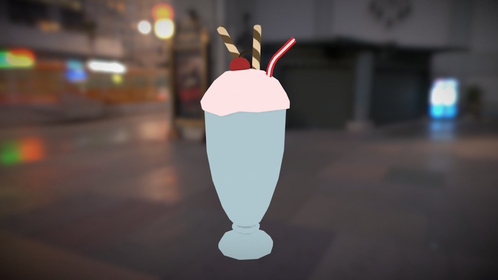 50s Milkshake Low Poly