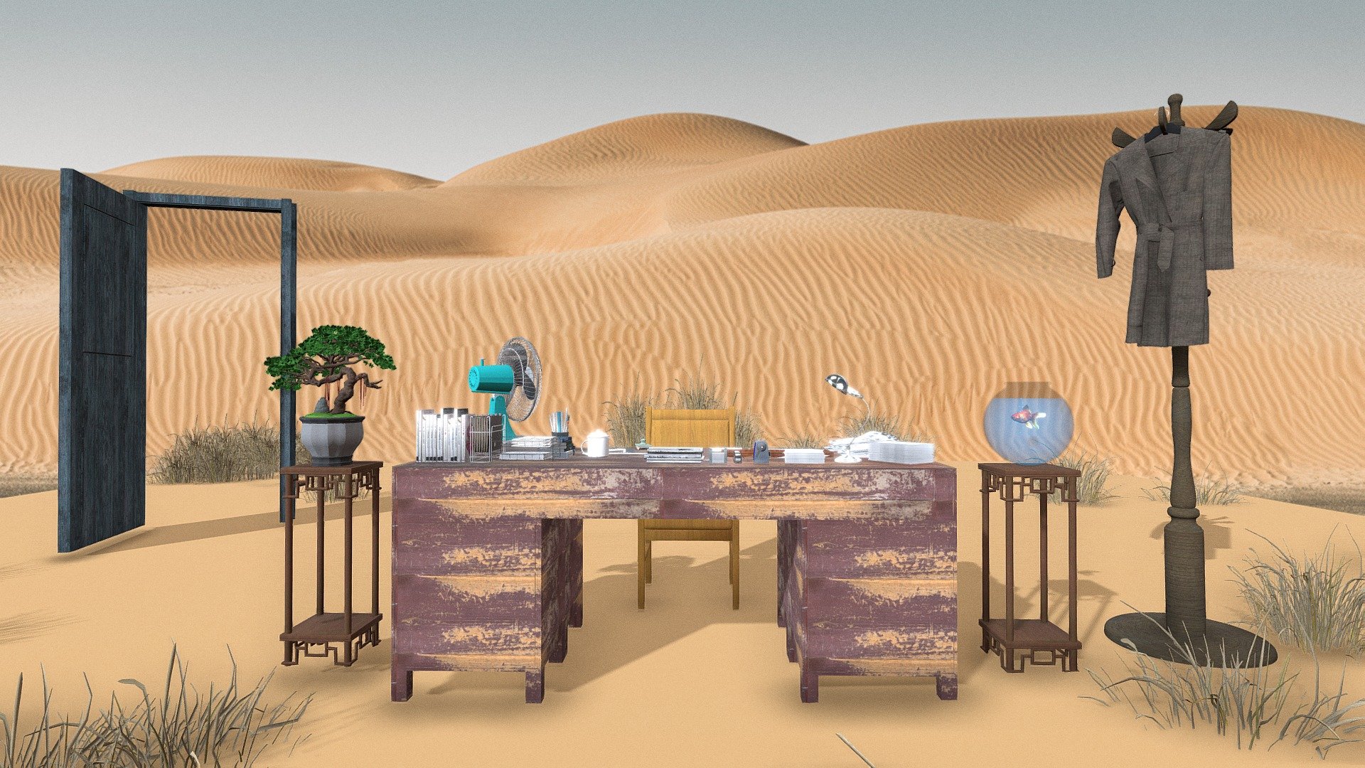Desert survival - Buy Royalty Free 3D model by okotaru (@loaferspore ...