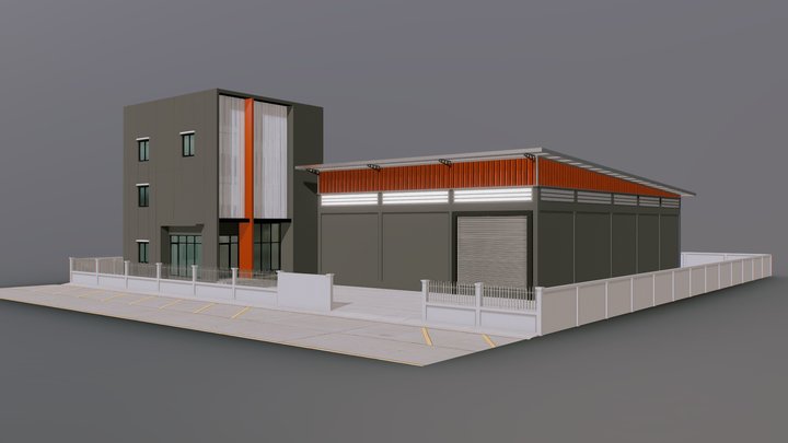 Office&Factory Type L 3D Model