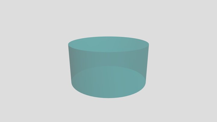 Cylinder Transparent (Short) Artistic Reference 3D Model