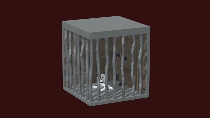 Isometric Jail Cell 3D Model