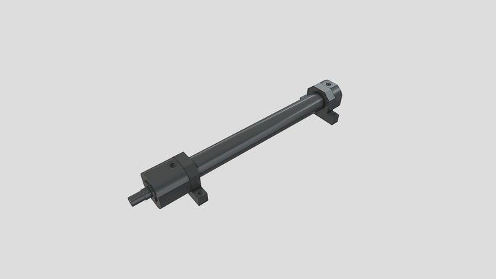 Hydraulic cylinder - mounting type E – Modèle 3D gratuit STL