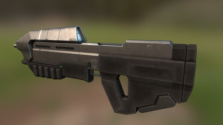 Halo CE/3 MA5B Hybrid Assault Rifle 3D Model