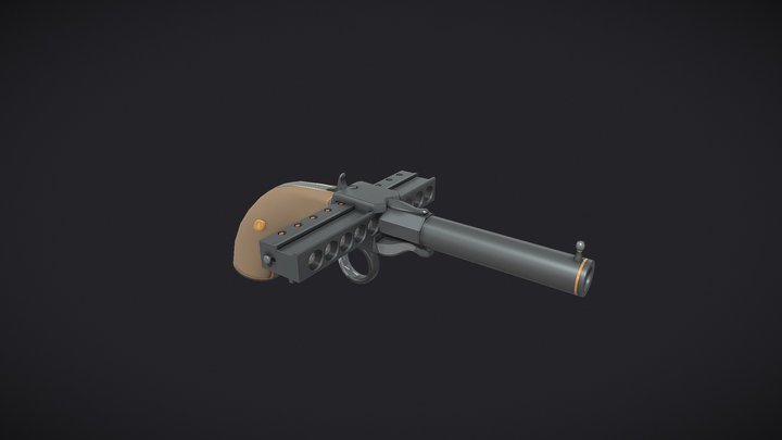 XYZ School_HW Detailing 3/2 - Harmonica Gun 3D Model