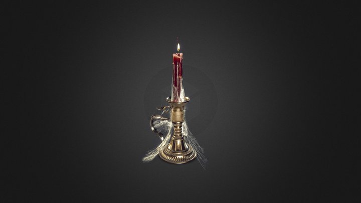 Candle Export Sketchfab 3D Model