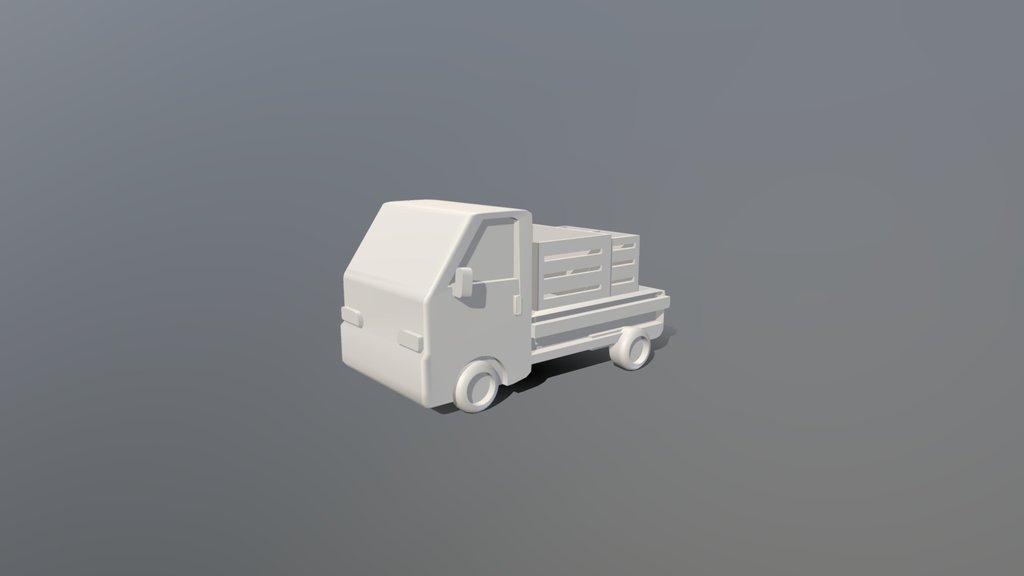 low poly 3d print Acty with crates