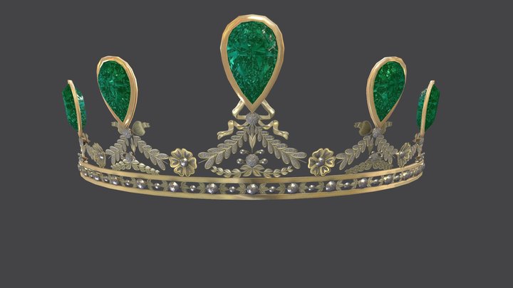 Princess Crown Tiara 3D Model