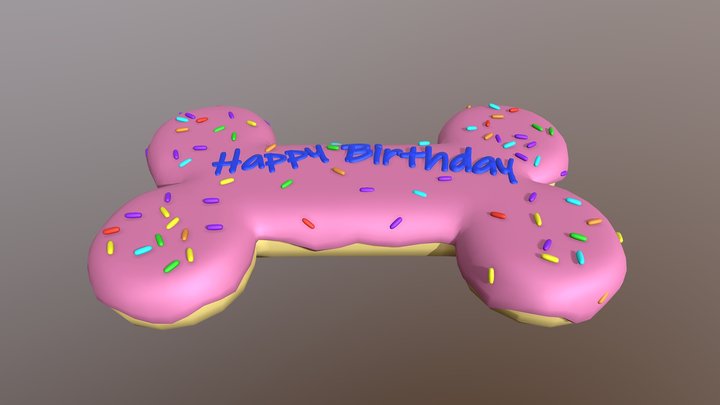 Dog Bone Birthday Cake