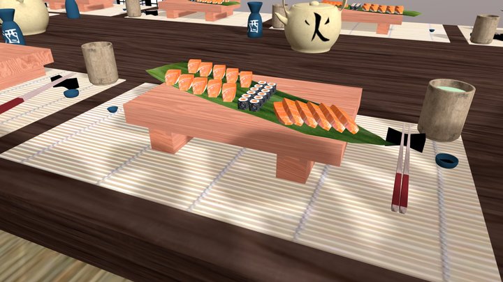 Japanese Tea Party Done 3D Model