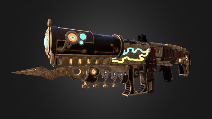 Ancient Sheikah Gun FanArt 3D Model