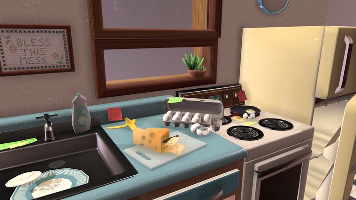 Kitchen Concept: Passive Aggressive Roommate Sim 3D Model