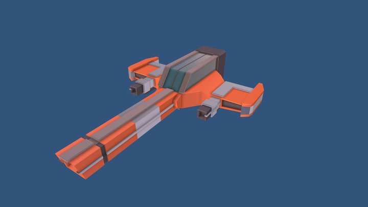Low-Poly Spaceship 3D Model