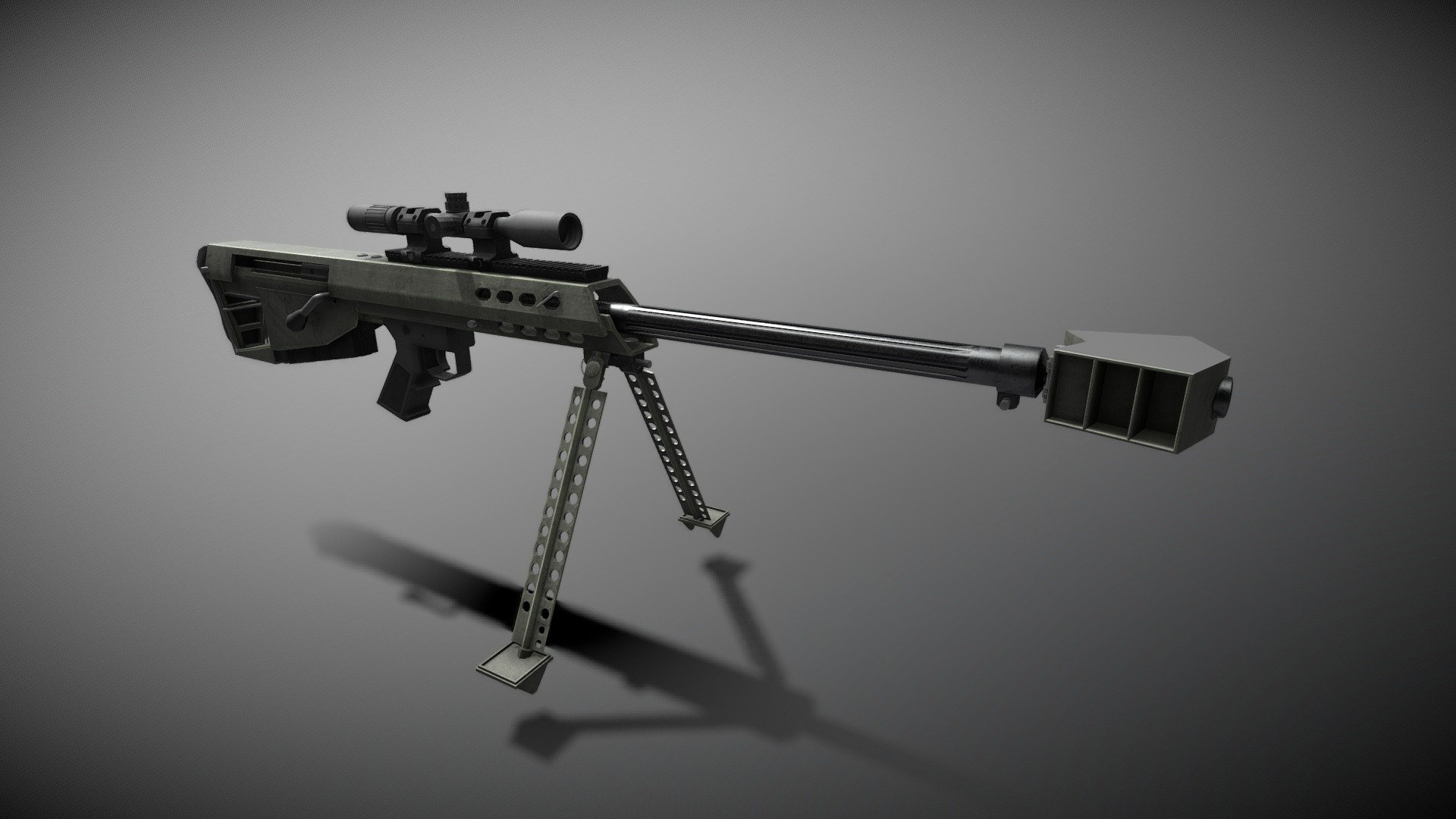 Sniper Rifle - M95 - 3D model by benji12297 [de30b32] - Sketchfab