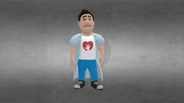 Cartoon Boy Low 3D Model