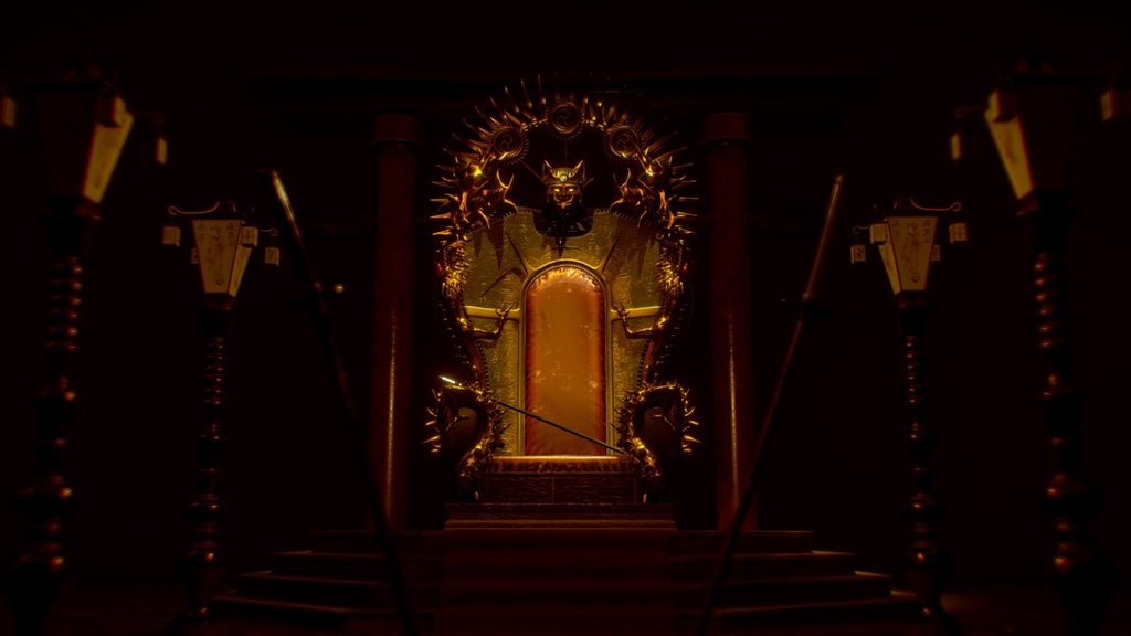 Japanese styled throne room 3D Model