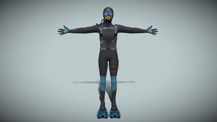 Diver 3D Model