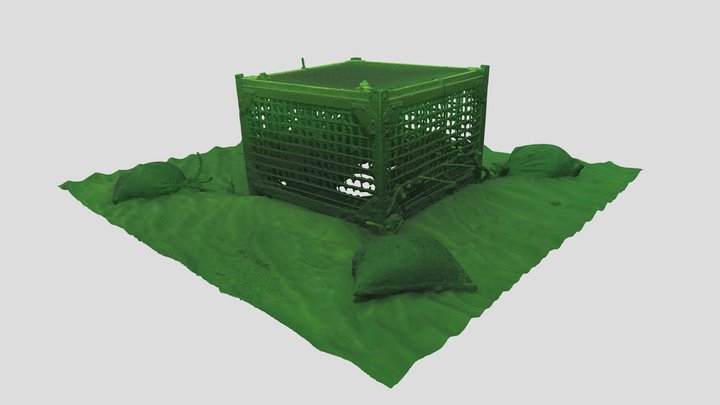 海底、構造物( SeaFloor , Basket ) 3D Model