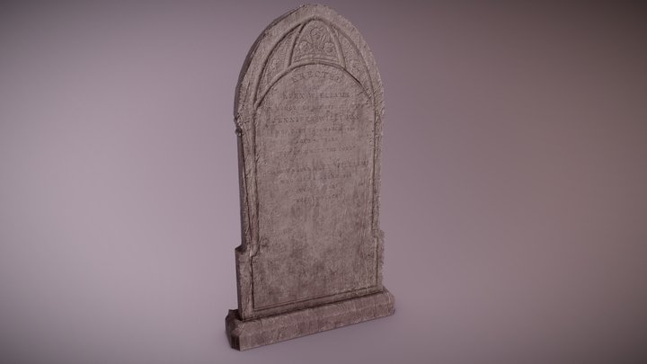 CEM - Grave Stone Cemetery 4 - PBR Game Ready 3D Model