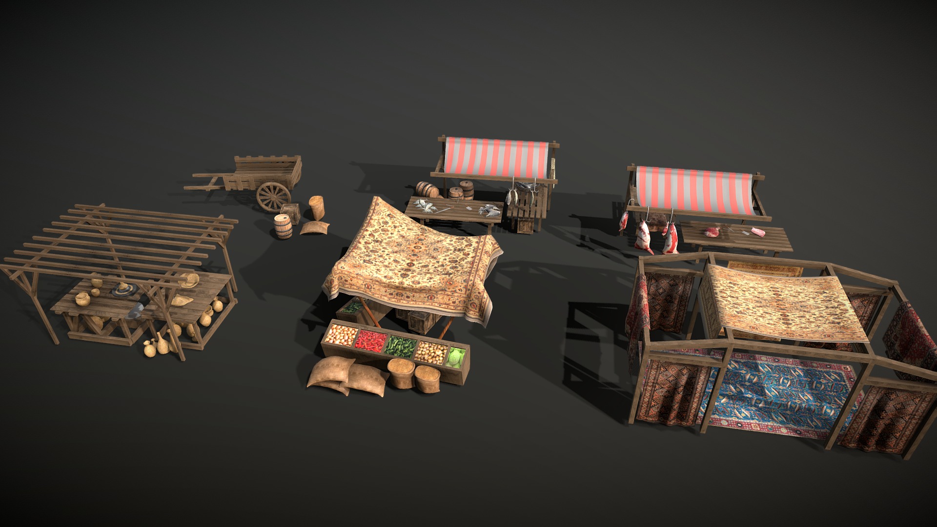 3D model ancient Market - This is a 3D model of the ancient Market. The 3D model is about a model of a house.