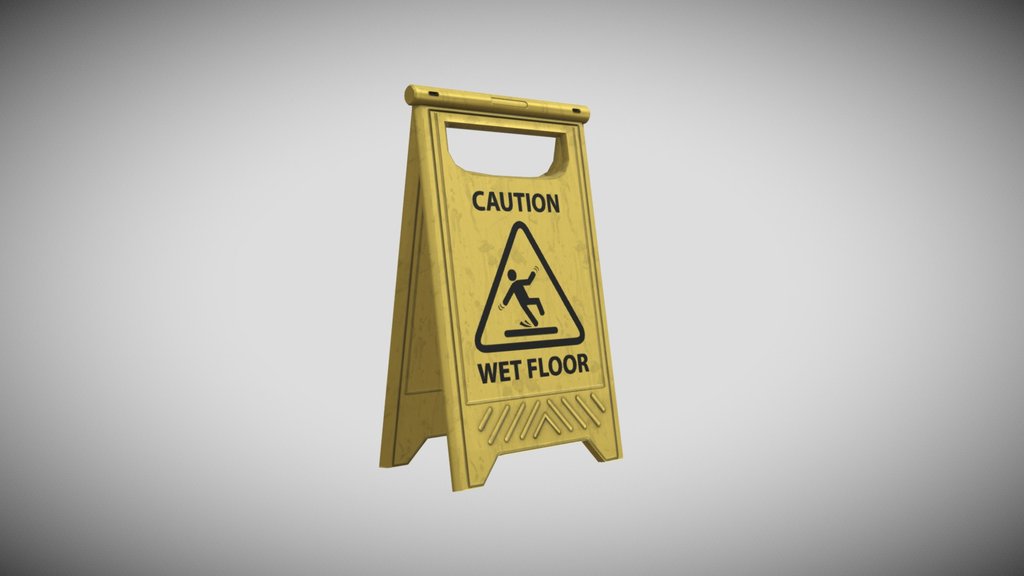 the wet floor sign